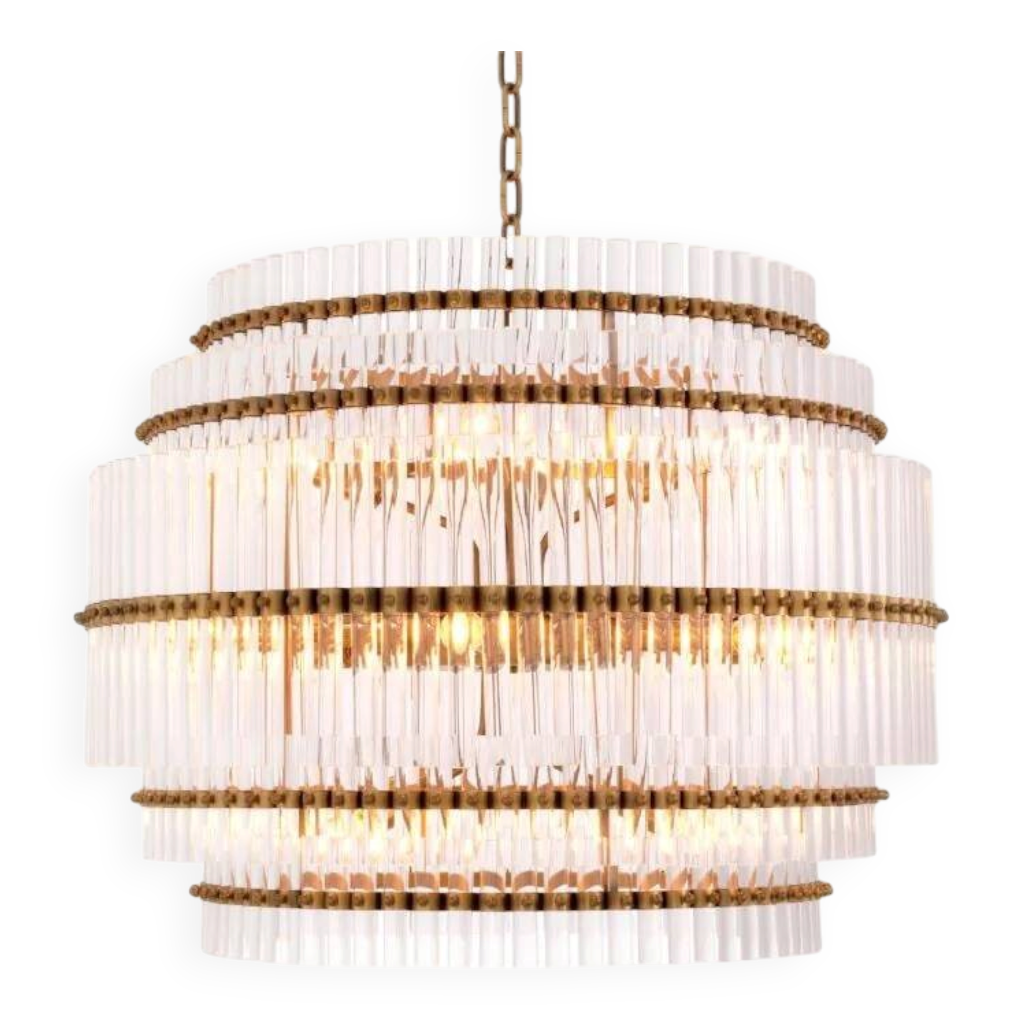 Eichholtz Scottsdale Chandelier in antique brass and glass