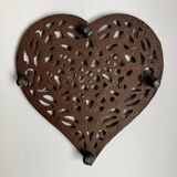 Wrought iron heart trivet