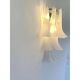 Contemporary Frosted “Selle” Murano Glass Wall Sconce in Mazzega Style