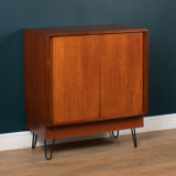 Retro teak 1960s g plan form five sideboard cabinet on hairpin legs