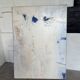 Toile abstraite blanche, peinture à l’huile XXème