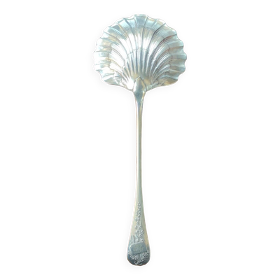 Ancienne cuillère pelle de service à fraises métal argenté orfèvrerie Ercuis modèle muguet