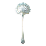 Old silver metal strawberry serving shovel spoon Ercuis goldsmith lily of the valley model
