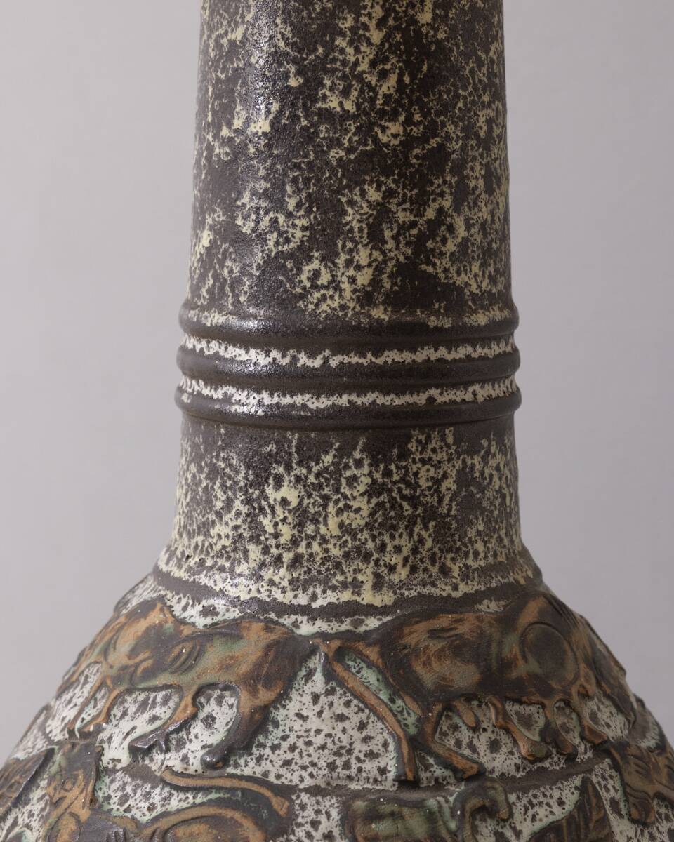 Vintage 1960s ceramic floor lamp, west germany design