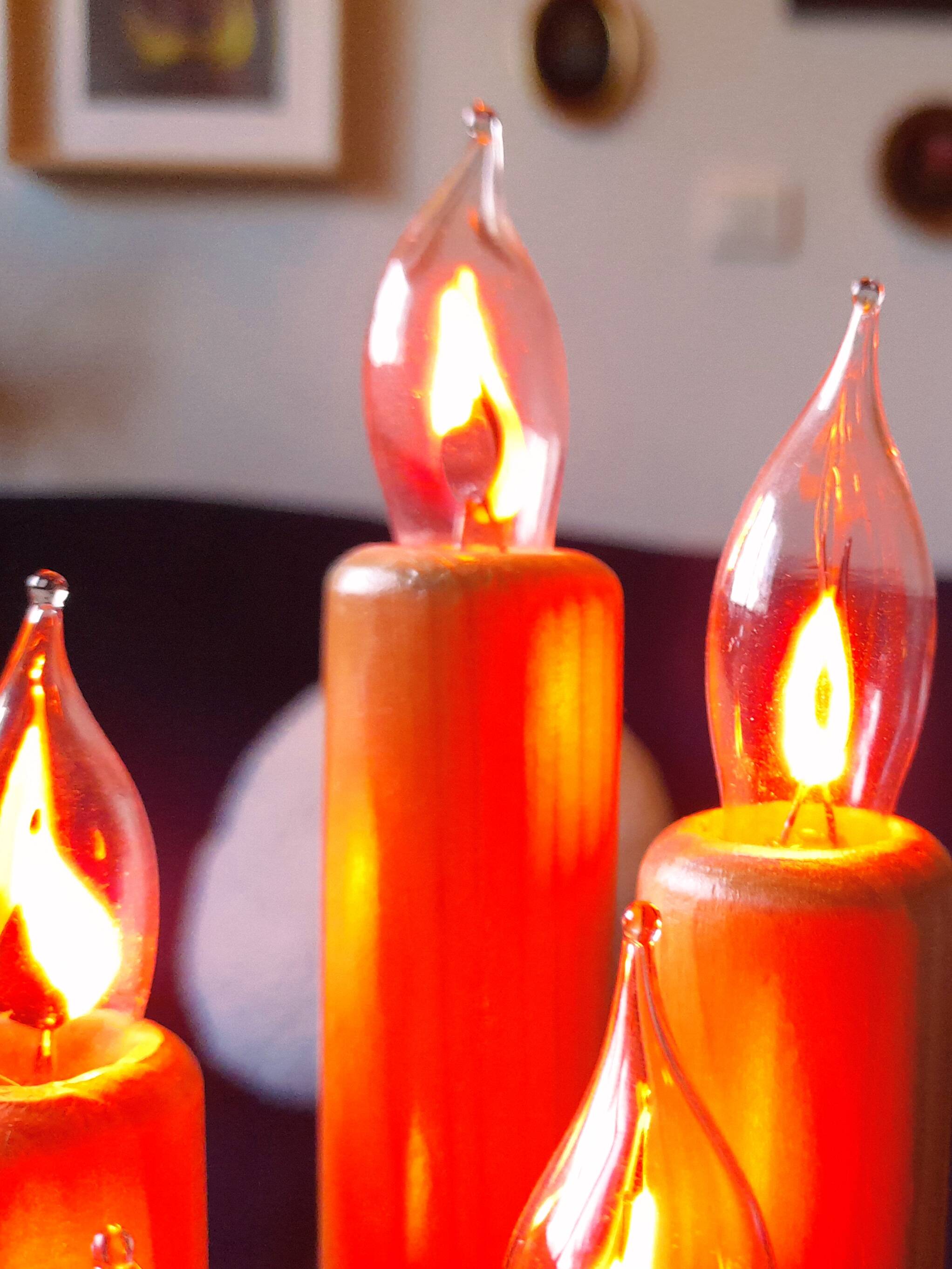 Vintage Swedish pine electric candelabra, 70s/80s