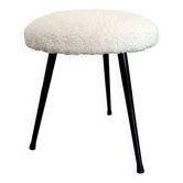 Tabouret tripode metal et tissu