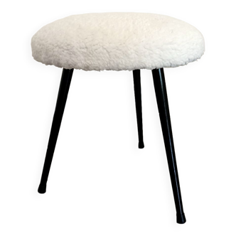 Metal tripod stool and fabric