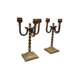 Old Dutch brass candelabras, 1920s