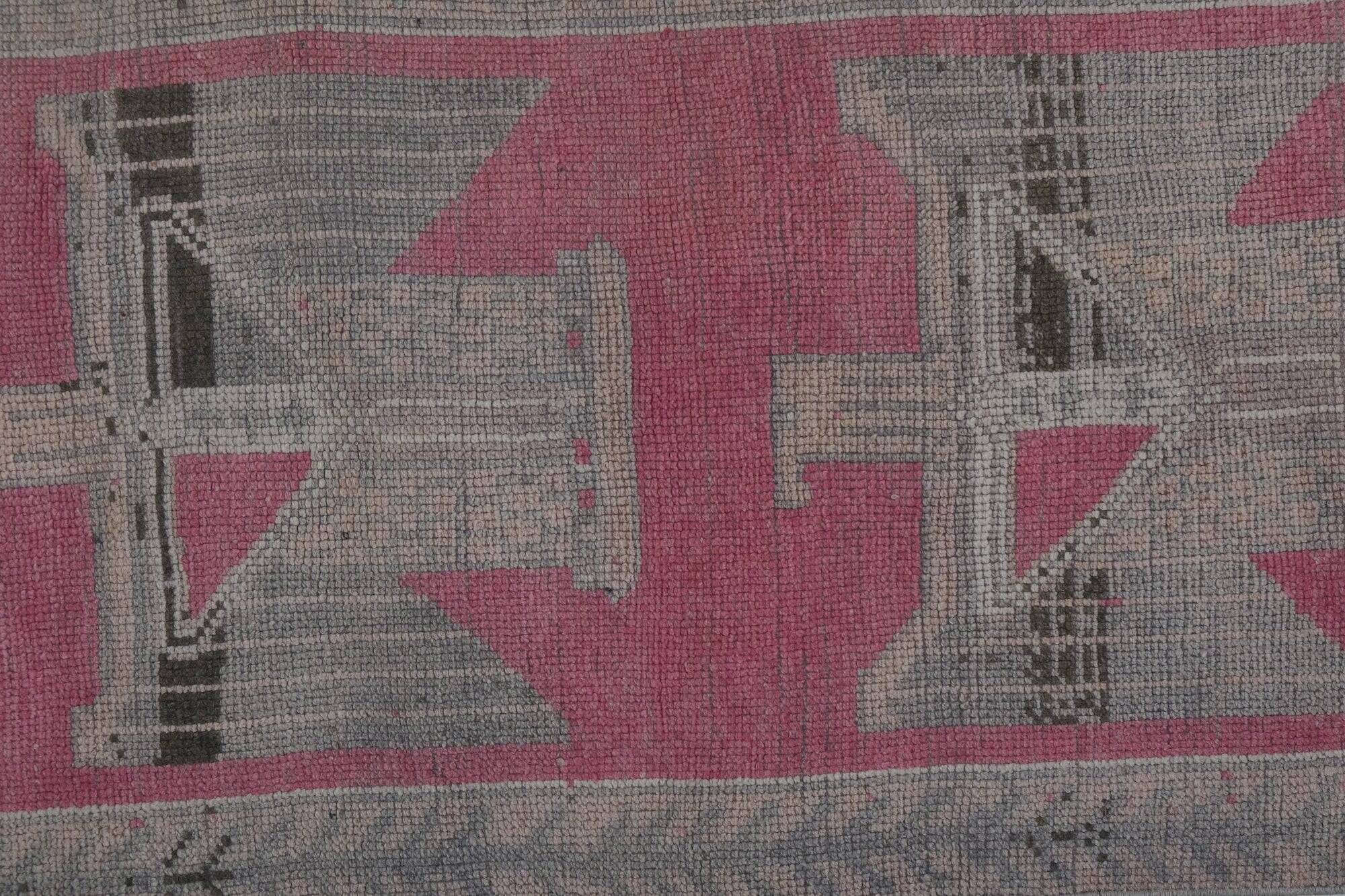 Vintage Turkish hallway rug 99x385 cm