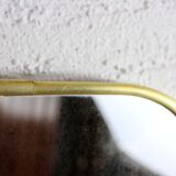 Asymmetrical mirror brass 60x31cm