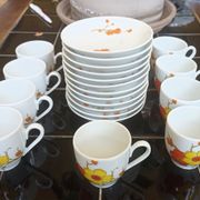 9 espresso cups Scherzer Bavaria - Bavarian porcelain 70s