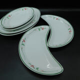 6 Pillivuyt serving dishes decorated with Liserons