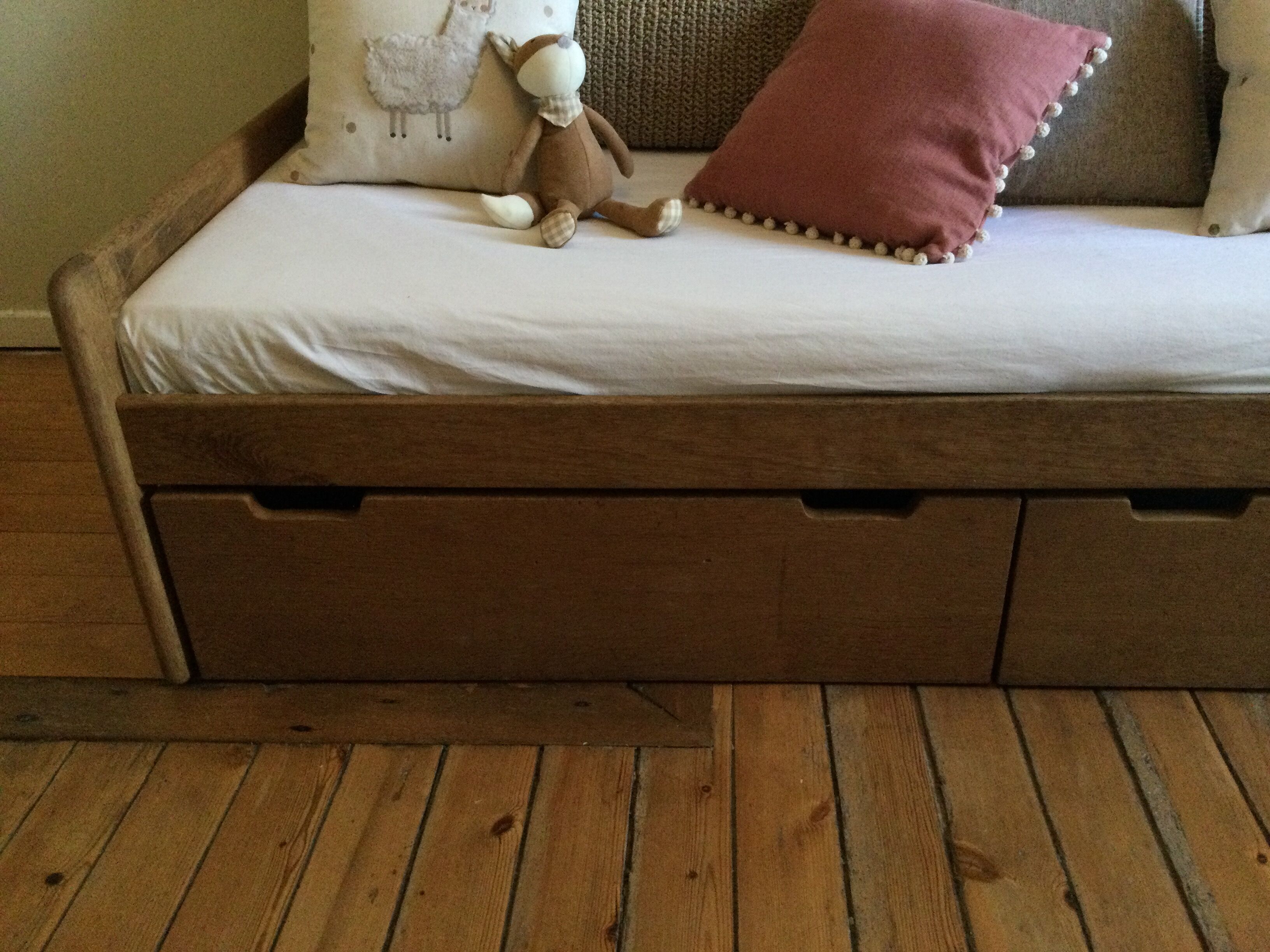 Old wooden bed