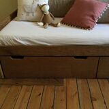 Old wooden bed