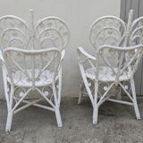 Peacock rattan armchairs