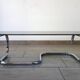 Table basse chrome et verre fumé space age 70's