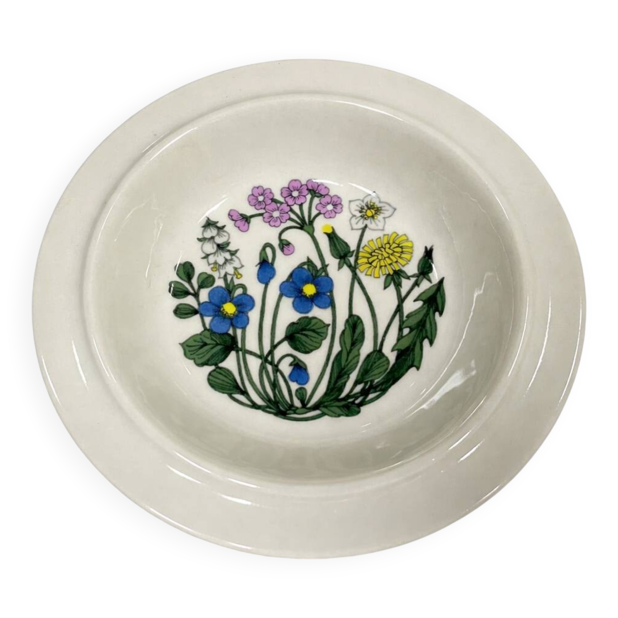 Set of 6 deep plates Arabia Finland – vintage Scandinavian floral design