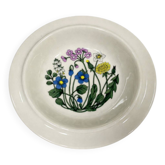 Set of 6 deep plates Arabia Finland – vintage Scandinavian floral design