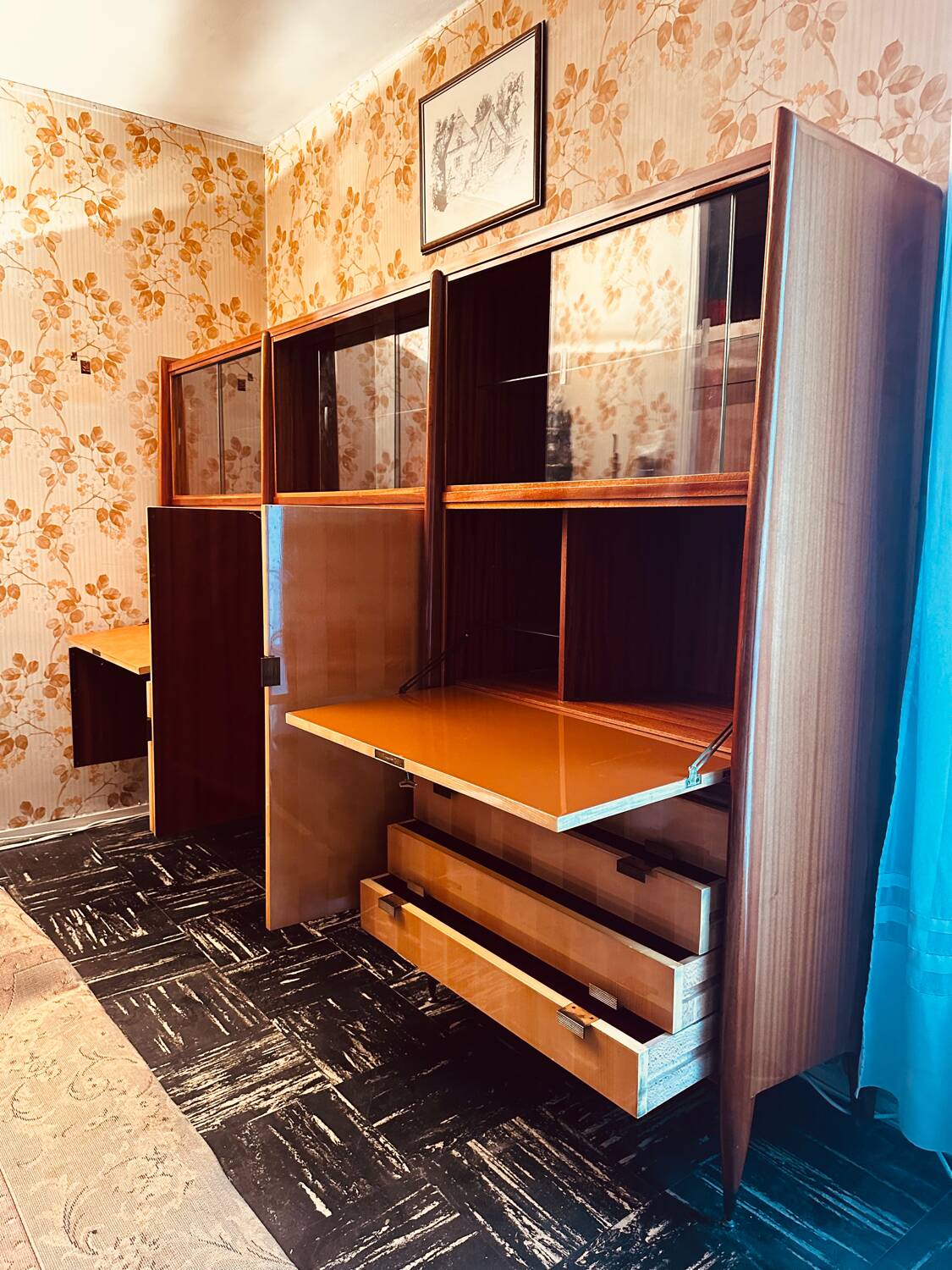 Living solid mahogany / 1950s
