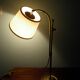 Reclining table lamp by Koch & Lowy for OMI, brass, metal, fabric - Germany - 60s/70s