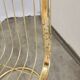 Set of 6 Vintage Gold Chrome Dining Chairs: Italian Mid-Century Design