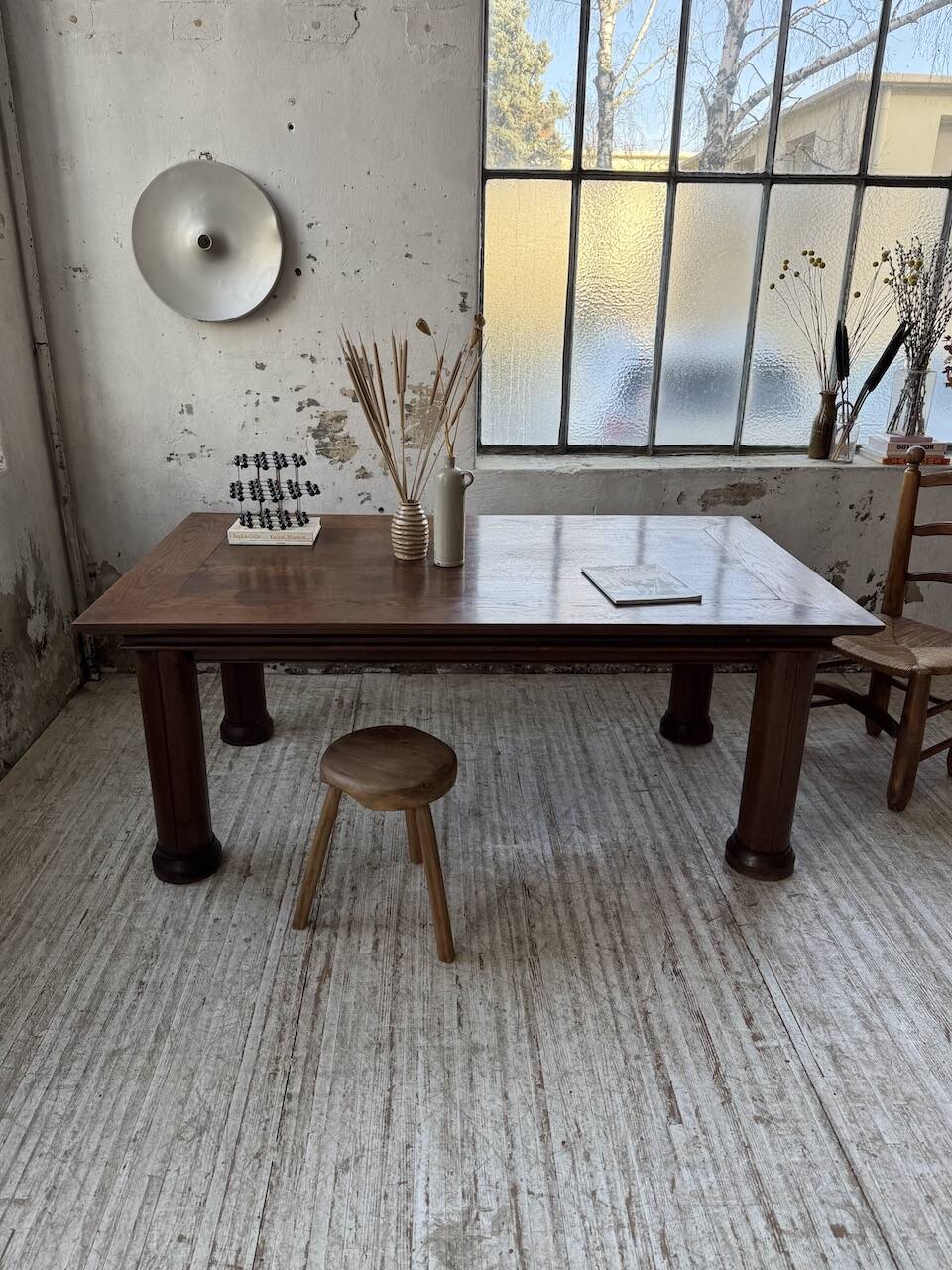 Dudouyt oak dining table 1940
