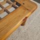 Vintage modernist coffee table in pine.