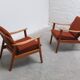 Danish pair of easy chairs in oak by Niels Koefoed, 1960s