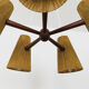 Teakwood and raffia bast chandelier by Temde