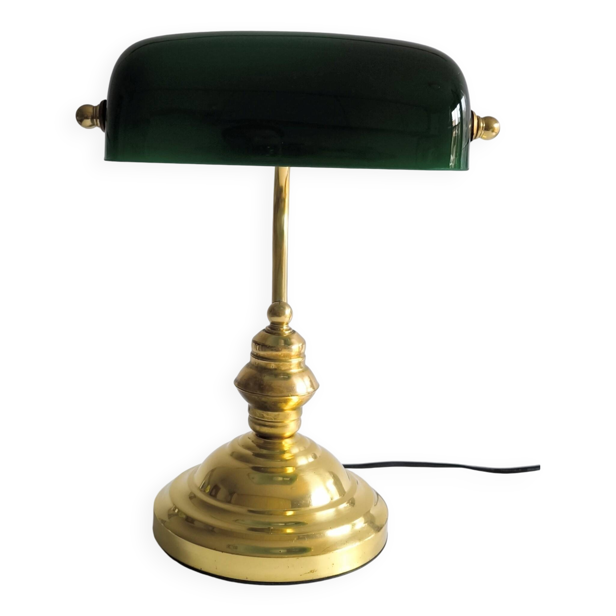 Lampe de banquier du milieu du 20e siècle