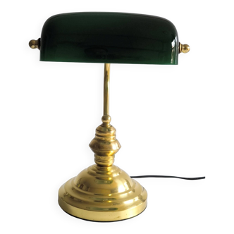 Lampe de banquier du milieu du 20e siècle