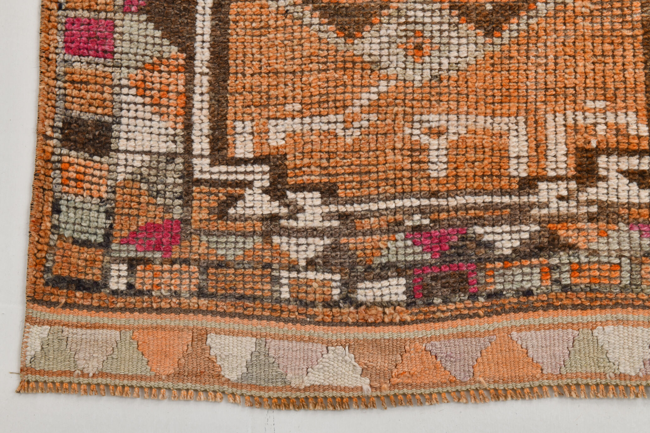 3x14 1960s Antique Vintage Runner Rug,84x427Cm