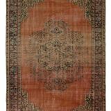 Turkish Anatolian Handmade Vintage Rug 270 cm x 174 cm