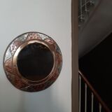 Vintage brass mirror 16x16cm