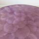 Purple mother-of-pearl trivet, Capiz from the Philippines, brass rim 1970.