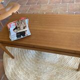 Scandinavian smørrebrød table convertible from coffee table to dining table