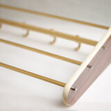 Formica and brass vintage coat rack