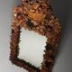 English folk art mirror leather