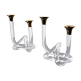 Pair of candle holders Dorothy Thorpe, lucite, 1970