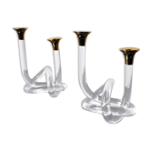 Pair of candle holders Dorothy Thorpe, lucite, 1970