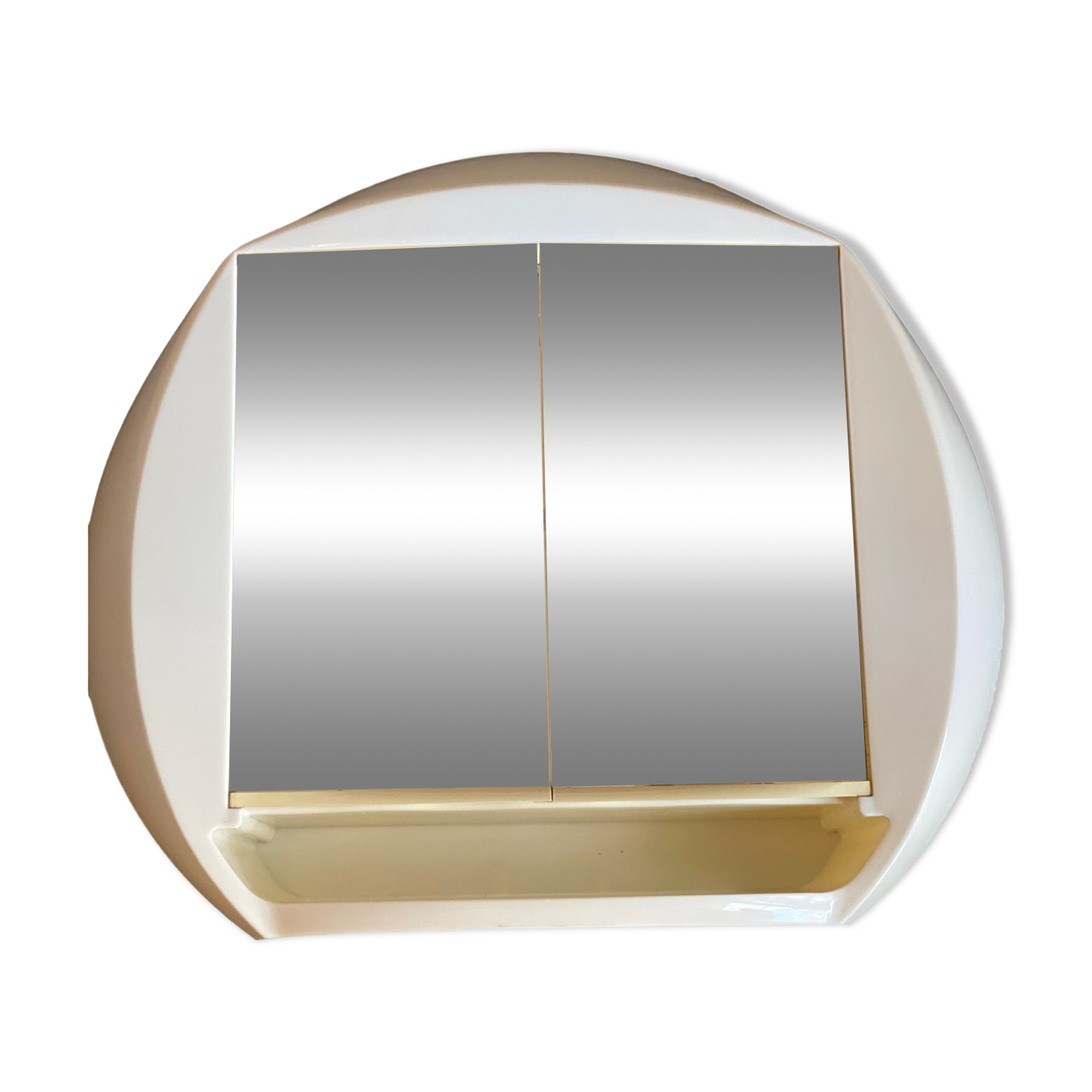 Vintage Round Alibert Mirror with Lights