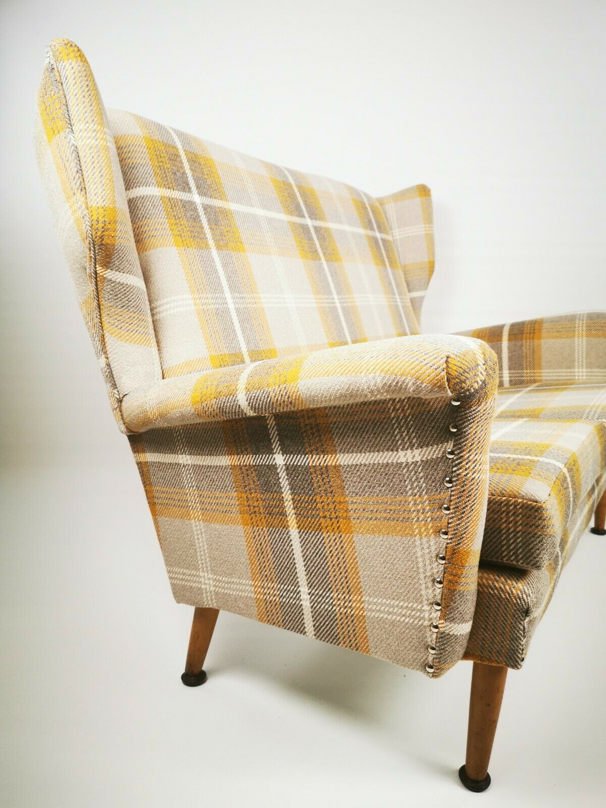 1950's wing back armchair and sofa