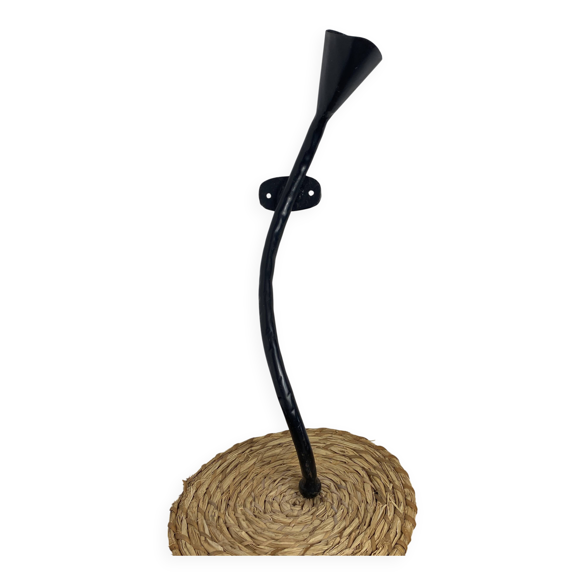 Wrought iron wall sconce