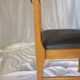 Suite de 4 chaises scandinaves simili cuir noir