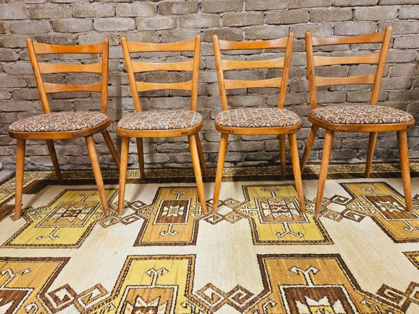 Lot de 4 chaises bistrot 1960