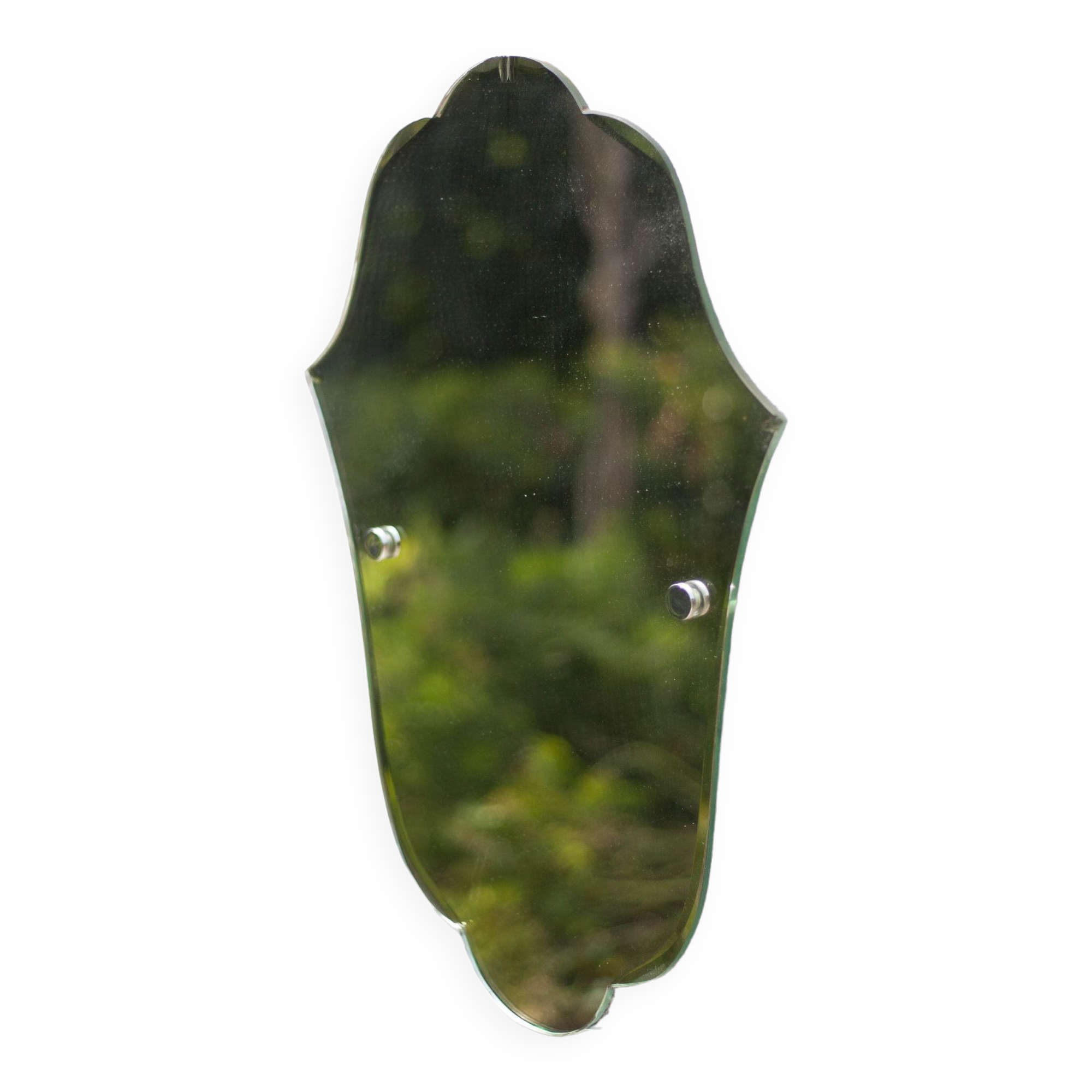 Art deco mirror, wall mirror, Fatma's hand shaped mirror, bevelled mirror