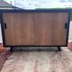 black and wood two-door sideboard