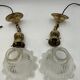 Paire de suspensions en verre holophane