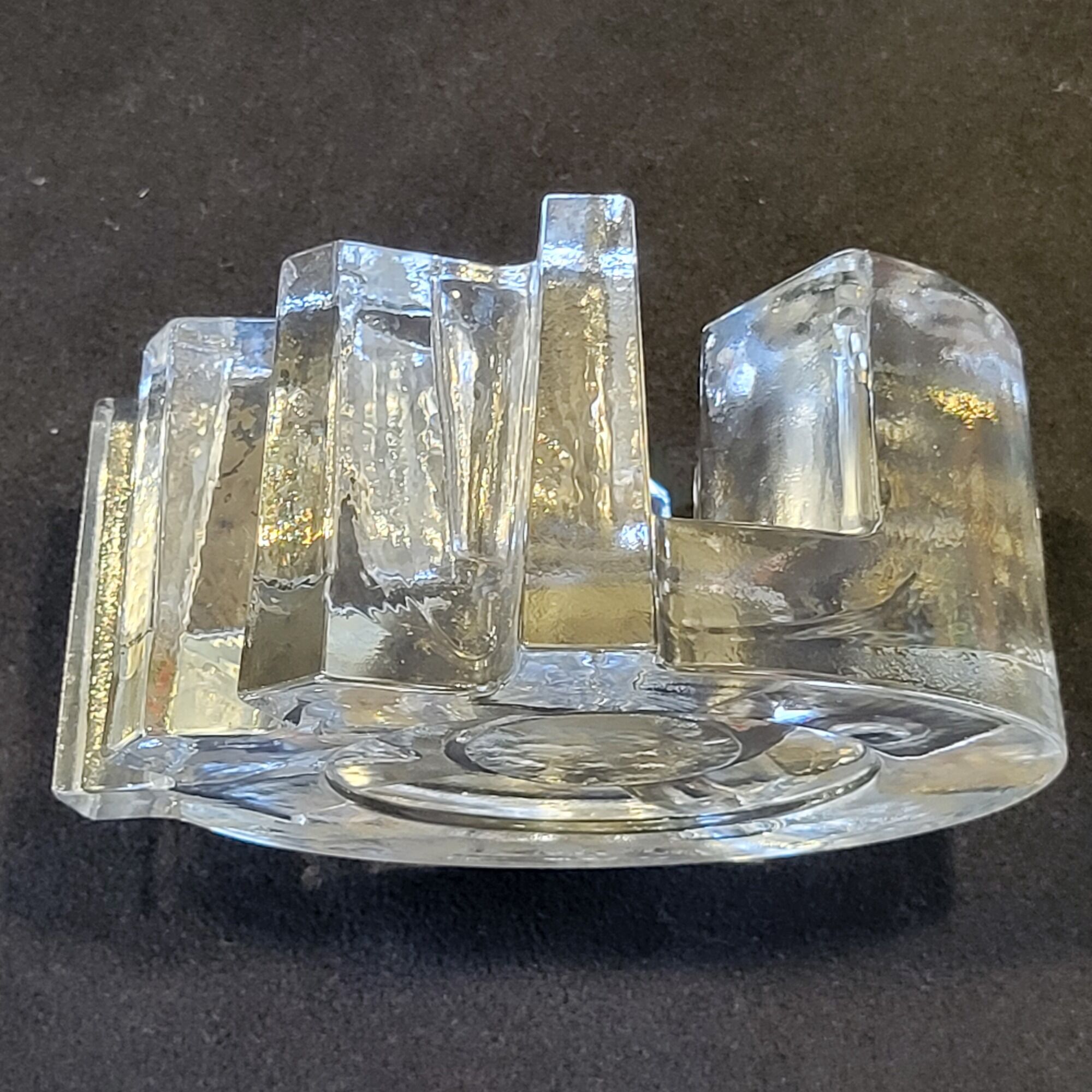 Warmer press paper photophore candle holder LA VIDA glass pressed design
