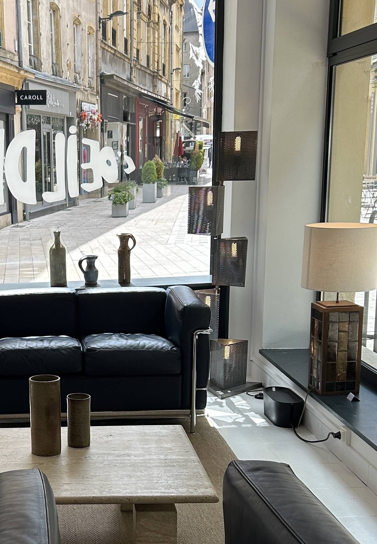 80s perforated metal floor lamp